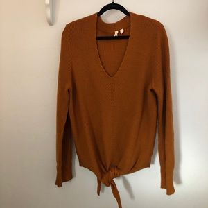 Anthropologie tie front Sweater